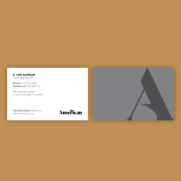 The American Restaurant business card