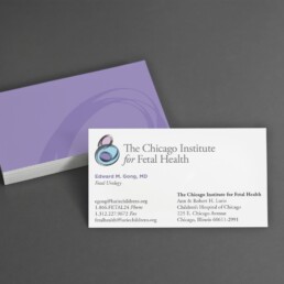 Korzenowski Design – Chicago Institute of Fetal Health, business cards